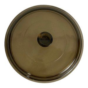 Pyrex Visions Glass Lid P83C Replacement Pot Lid Amber Brown